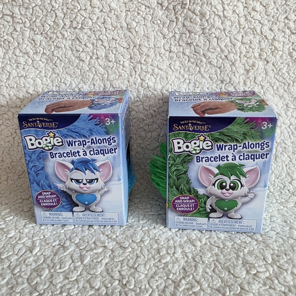 New The Elf on the Shelf Santaverse Bogie Wrap Alongs bundle of blue and green